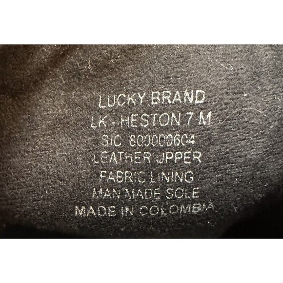 LUCKY BRAND Black Leather Zip Up Equestrian Heston Moto Boot Boots Sz 7 US - Picture 10 of 10